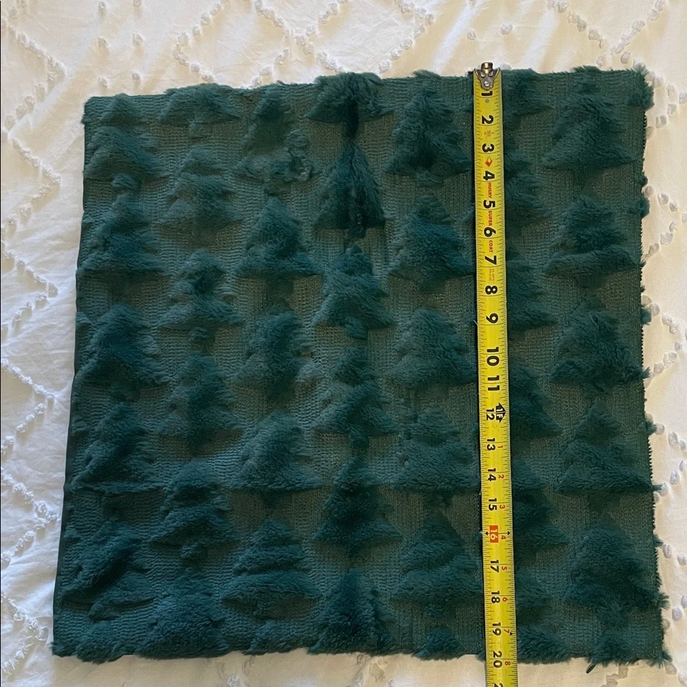 Dark Green Christmas tree Textured Throw Pillow covers set of two new